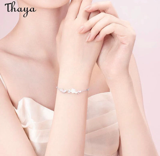 Brazalete Floral Plata S925 - Thaya
