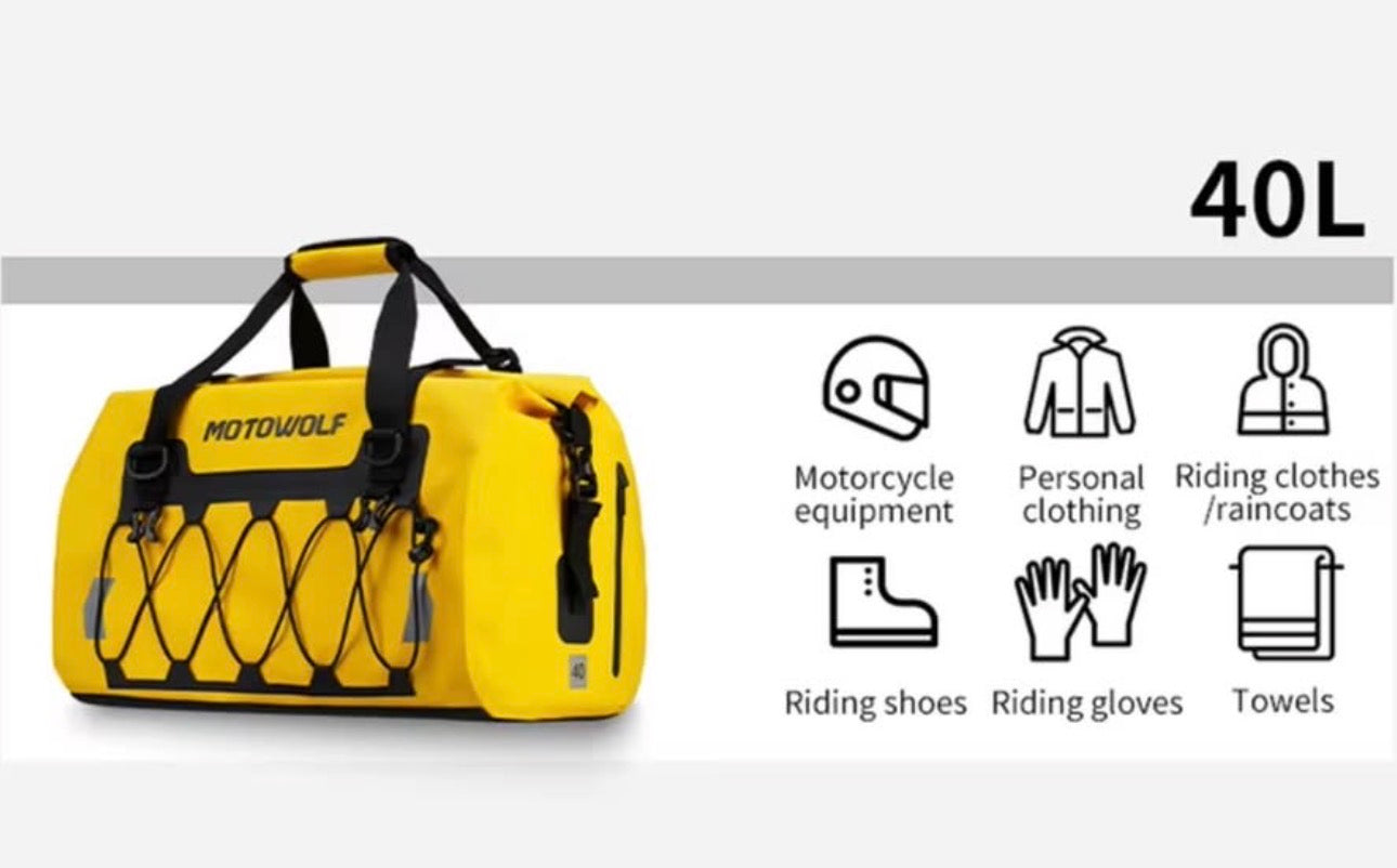 MOTOWOLF - Maleta A prueba de Agua para Moto