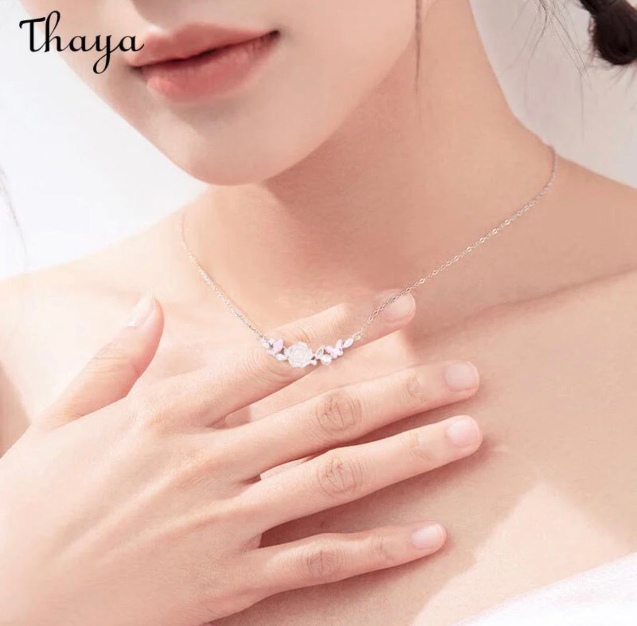 Collar Floral Plata S925 - Thaya