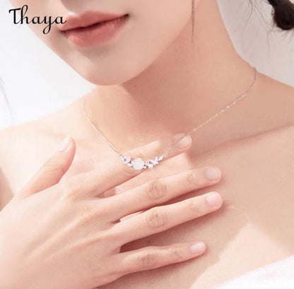 Collar Floral Plata S925 - Thaya