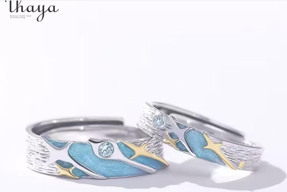Anillos de Pareja Plata S925 - Thaya