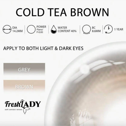 Cold tea brown